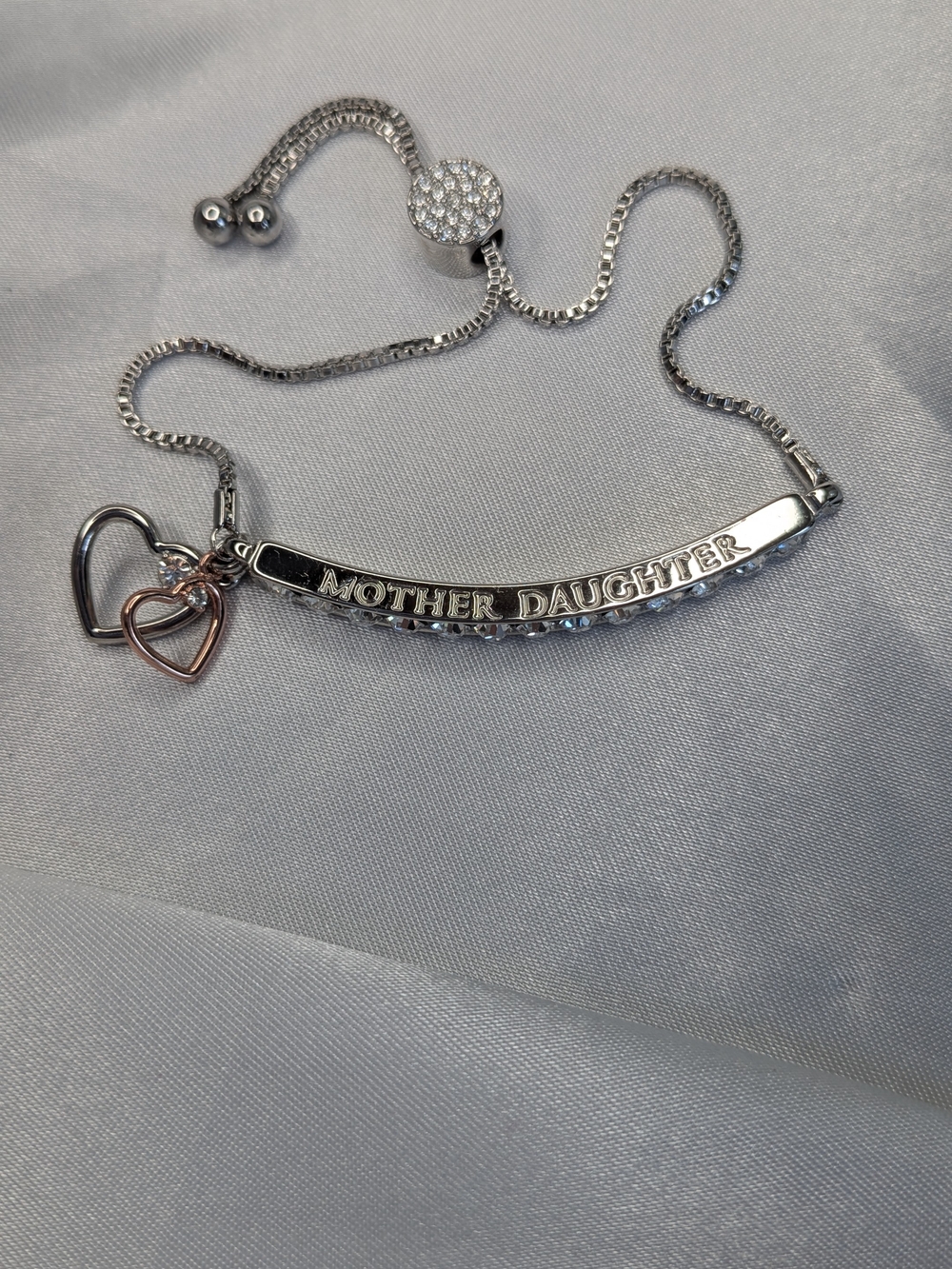 Lot of 2 Mother Daughter Jewelry Set Bolo Bracelet & Long Disc Pendant Necklace